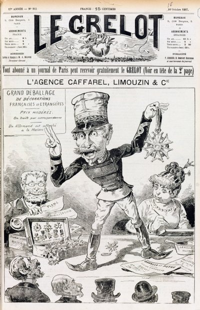 1887年10月16日、ルグレロの表紙、ウィルソン事件 作： French School