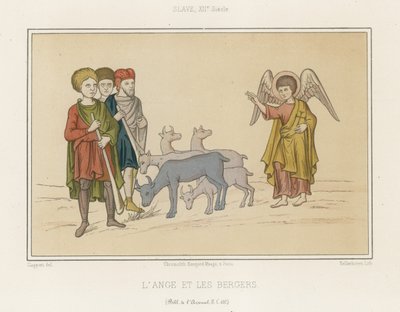 天使と羊飼い 作： French School