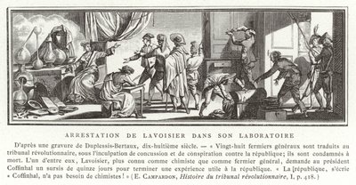 アントワーヌラヴォイジエの研究室での逮捕、1794年 作： French School