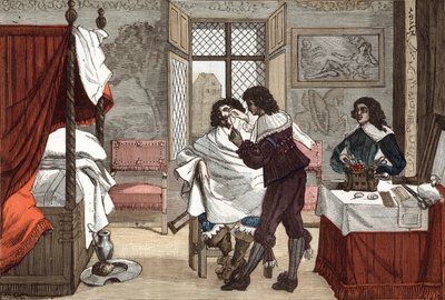 理髪師、フランス、アブラハム ボッセ (1604-1676) による彫刻、c. 1640 年、「Paris a travers les siecles」からの彫刻 tomeV 作： French School