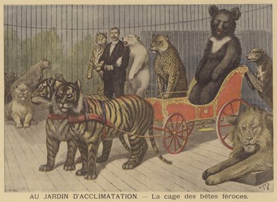 ジャルダンdAcclimatationで凶暴な動物のケージ 作： French School