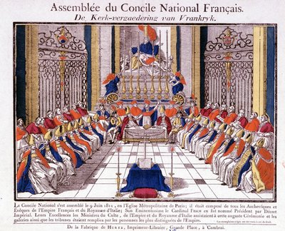 フランスとイタリアの聖職者は、6月9日にパリで開催されたフランス国民評議会の集会に参加しました。 作： French School