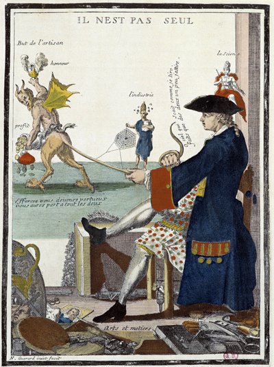 職人が悪魔の尻尾を掴む - Popular Imaging 作： French School