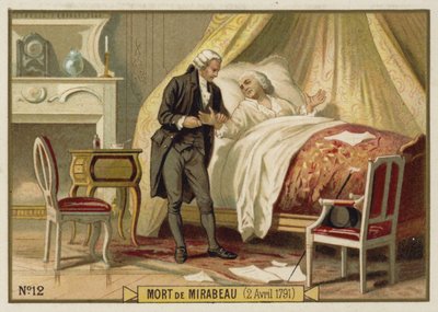 1791年4月2日、ミラボーの死 作： French School