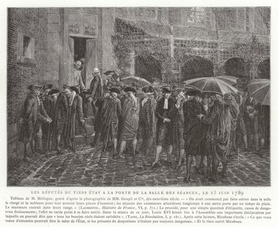 1789年6月23日、セアンセ通りの入り口にある第三の邸宅の代理 作： French School