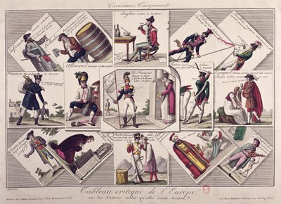 ヨーロッパのさまざまな民族、1810年頃 作： French School