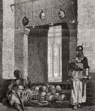 「L」UniversIllustré、1866年からエジプト、カイロのモスクエルアサネインへの玄関口 作： French School