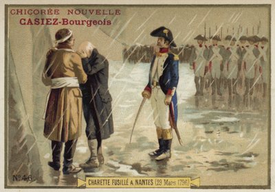 1796年3月29日、ナント王立フランソワドシャレット将軍の処刑 作： French School