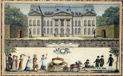 皇帝ナポレオン1世（1769-1821）の息子であるライヒシュタット公爵ナポレオン2世（1811-1832）のローマ王の第一歩、ムードンの19世紀のプリント ソー、イル・ド・フランス美術館蔵 作： French School