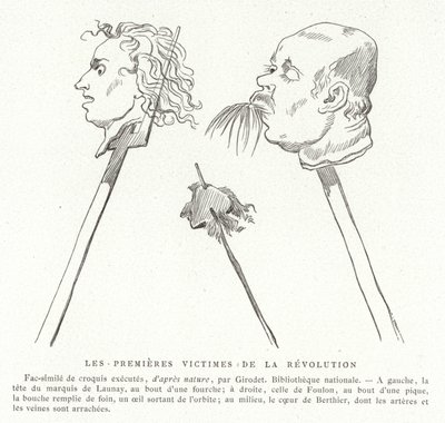 1789年7月、フランス革命の最初の犠牲者 作： French School