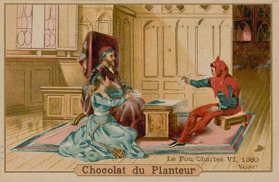 愚か者とフランスの王チャールズ6世（1368-1422） 作： French School