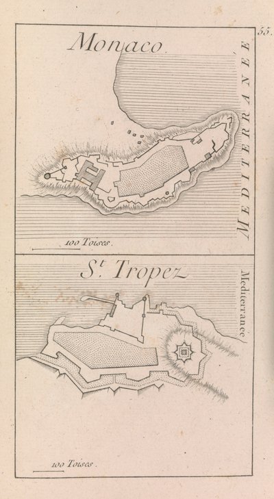 モナコとサントロペの要塞（1760年頃？） 作： French School