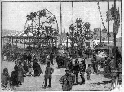 1888年にパリで開催されたフェスティバルの競技の様子。 作： French School