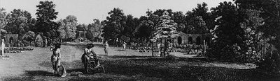 カールトン・ハウス、ポール・モールの庭園（「Jardins Anglo-Chinois:ジョージ・ルイ・ル・ルージュ著『Jardins Anglo-Chinois: Details des Nouveaux Jardins a la Mode』（1770-87年頃出版）より（彫刻）（白黒写真 作： French School