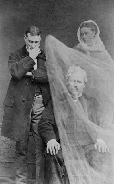 男の妻の幽霊が彼の前に現れる、1870年頃 作： French School