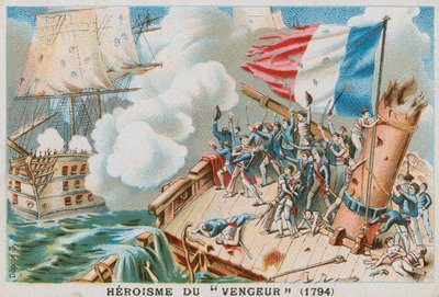 1794年のフランスの軍艦ヴェンジュールデュプープルの英雄。 作： French School