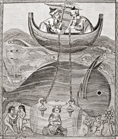 O mundo marinho segundo as concepções da Idade Média, do pub Ciência e Literatura na Idade Média de Paul Lacroix. Londres 1878 作： French School