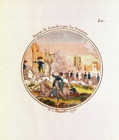 1792年12月2日、プロイセン人によるフランクフルトの奪還 作： French School