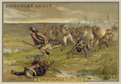 ショレの敗走、ヴァンデ戦争、フランス革命、1793年10月17日 作： French School