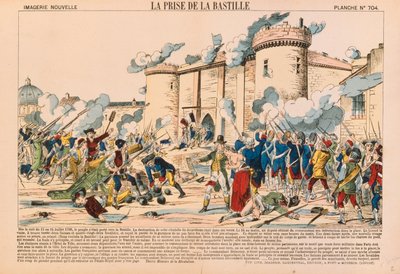 1789年7月14日のフランス革命中のバスティーユの占領、アグンタール、ポンタムッソン発行、1840年 作： French School