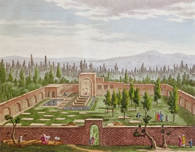シラーズのペルシャの偉大な詩人ハフィズシラジ（c.1325-c.1388）の墓 作： French School