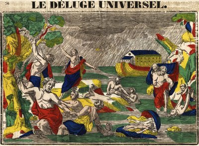 万能の洪水 エピナル・イメージ XIX世紀 作： French School