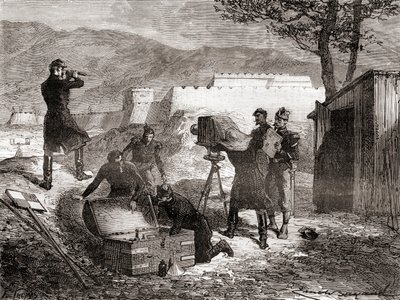 19世紀のフランス軍による写真の使用、レメルヴェイユドラサイエンス発行、1870年頃 作： French School
