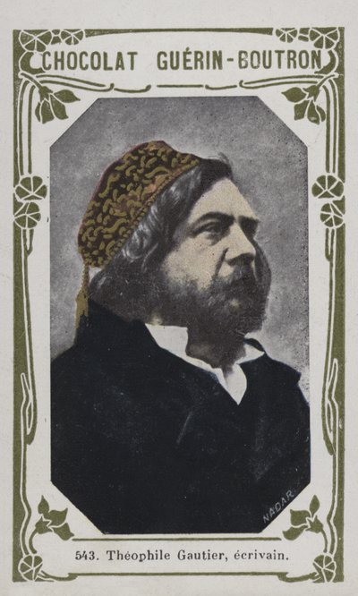 Theophile Gautier、ecrivain（カラー写真） 作： French School
