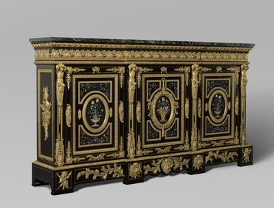 3ドア・キャビネット 1835-38年頃（金メッキされた木とブロンズの組み合わせ 作： French School