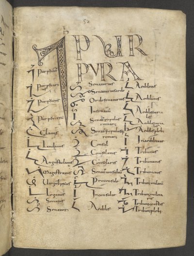 ティロニア手稿、MS 37518 f.27r、パリ、サンジェルマン・デ・プレ 作： French School