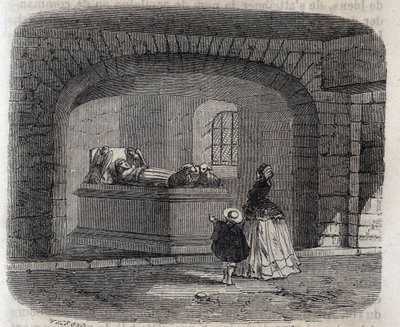 ロッシュのアグネス・ソレルの墓 - ヴィクトル・デュルイ（1811-1894）の「フランス史」に掲載された彫刻 - 1882年 作： French School