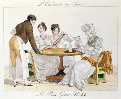 あまりにも多くの選択肢、ルボンジャンル、1827年のプレート44 作： French School