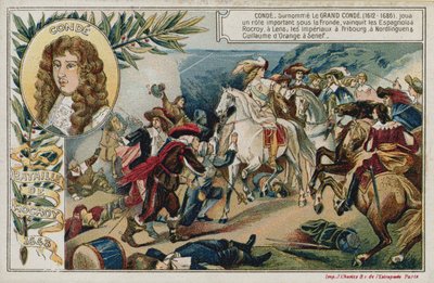 ロクロイの戦いを描いた画像付きのトレードカード 作： French School
