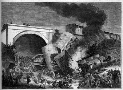 イギリス・ロンドンの北部鉄道での列車事故（9月3日 作： French School