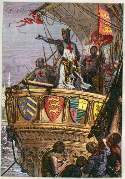 Tres Sainte Terre, je commend you to the care of the Almighty - Third Crusade:Richard I Heart of Lion (1157-1199) en Crusade pour la terre Sainte 作： French School