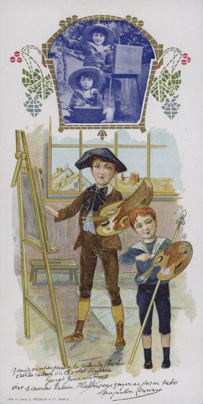 2人の男の子の絵 作： French School