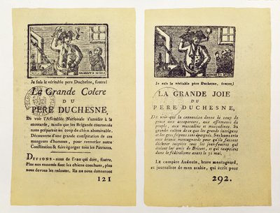 ペレ・デュシェン作のラ・グランデ・コレールの2ページ、1792 作： French School