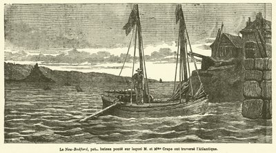 大西洋を渡る船旅（版画 作： French School