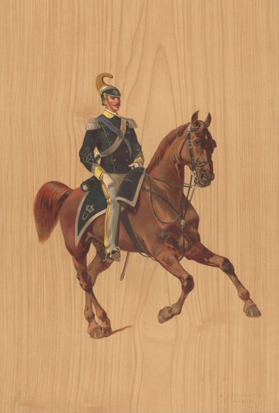 馬に乗った正体不明の兵士 作： French School