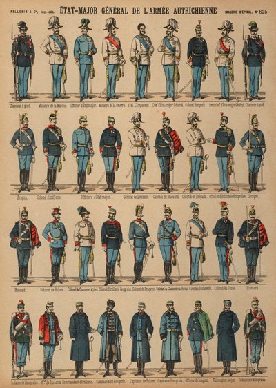 オーストリア・ハンガリー帝国軍の軍服（カラー図版 作： French School