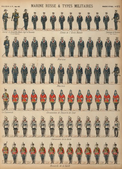 ロシア陸海軍の軍服（カラー図版 作： French School