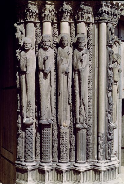 不明な人物、ソロモン王、シバの女王とダビデ王、ロイヤルポータルの人物、1140-55 作： French School