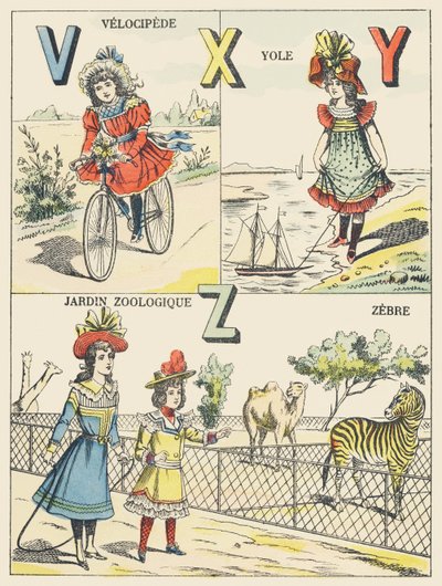 VXYZ：ベロシペード、ヨール、動物園、ゼブラ 作： French School