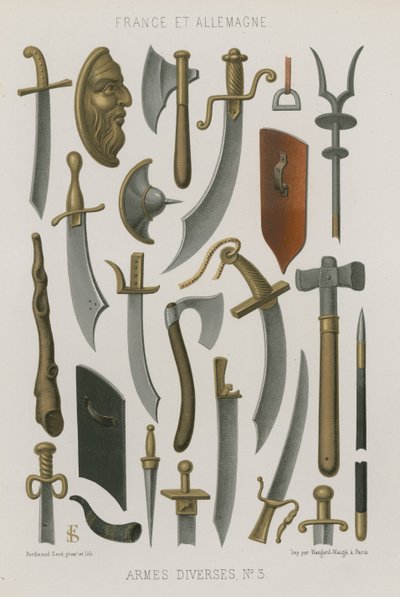 フランスとドイツのさまざまな武器 作： French School