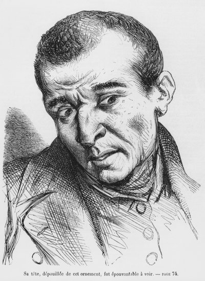 ヴォトリンは逮捕され、識別されました。1867年に発表されたオノレドバルザックによるスプレンドゥールエミゼレスデクルティサーヌのイラスト 作： French School