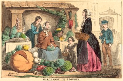 野菜（彩色済み彫刻 作： French School