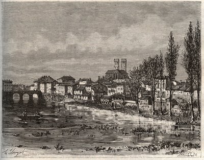 Verdun - Morbihan in Brittany - V.A. Malt-Brown著 "La France illustree: Geographie, histoire, Administration Statistique "に掲載された彫刻。 作： French School