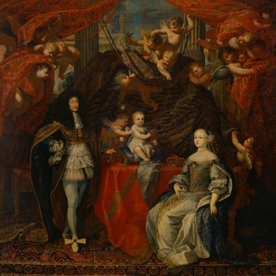 ビクターアマデウス2世（1666-1732）サヴォイア公爵と妻のオルレアンアンとその家族 作： French School