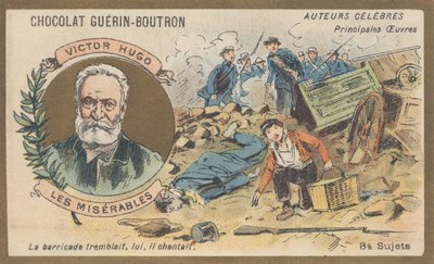 ヴィクトル・ユーゴー（1802-1885）、フランスの詩人、劇作家、作家、小説家、「レ・ミゼラブル」の著者、小説（1862） 作： French School