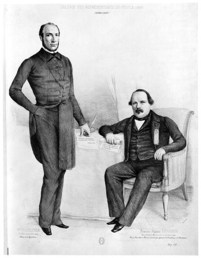 ビクターシェルチャー（b.1804）とフランソワアウグストペリノン（b.1822）のグアドループとマルティニークの代理、1849年 作： French School